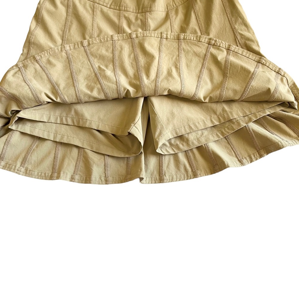 Athleta Wear About Skorts Size 0 Tan Pleated Stretch Academia Preppy Sports - Picture 6 of 9